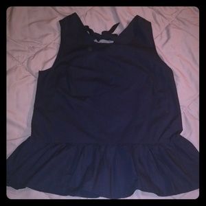 J crew navy detail tank